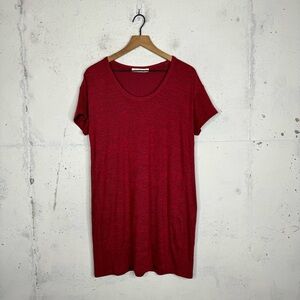 Rag And Bone Clara Torqued T-Shirt Dress Tee Dress Ribbed Heathered Med